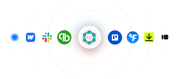 Stylised image showing icons of tools we plan to integrate with